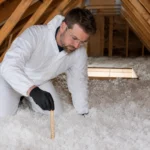 Attic insulation depth and coverage inspection