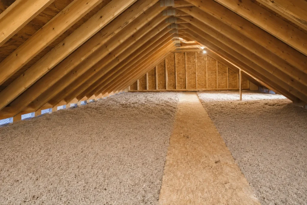 Completed attic insulation top-up