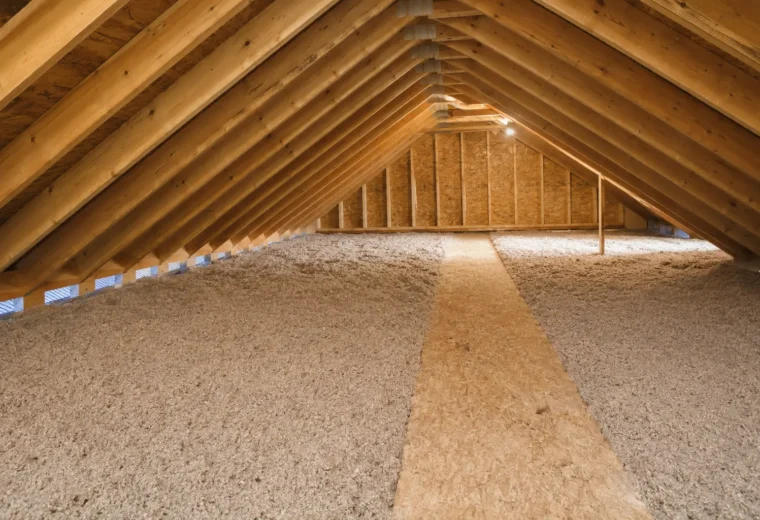Completed attic insulation top-up