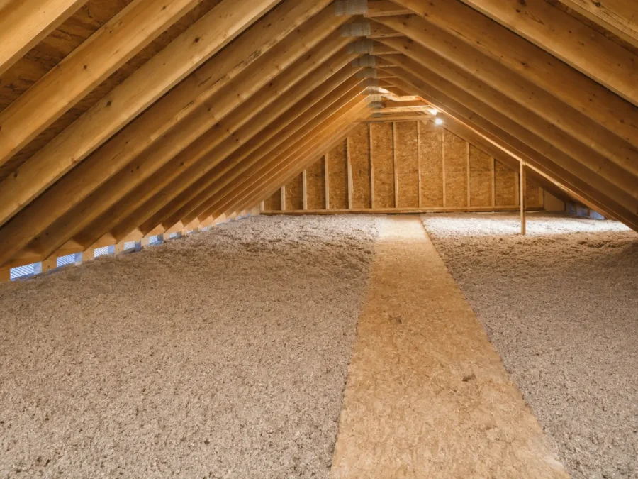 Completed attic insulation top-up