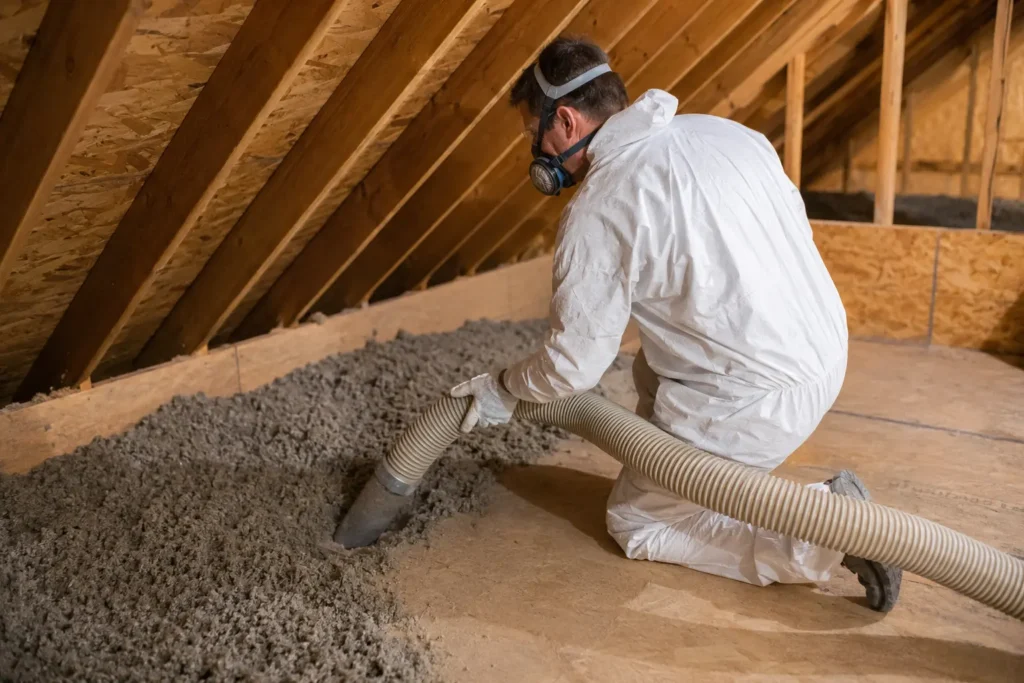 Old attic insulation removal
