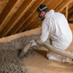 Old attic insulation removal