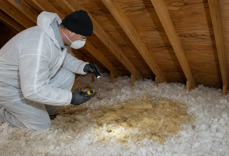 Assessment of leak-damaged attic insulation